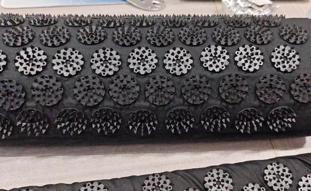 Detalle de las filas de discos y sus puntas